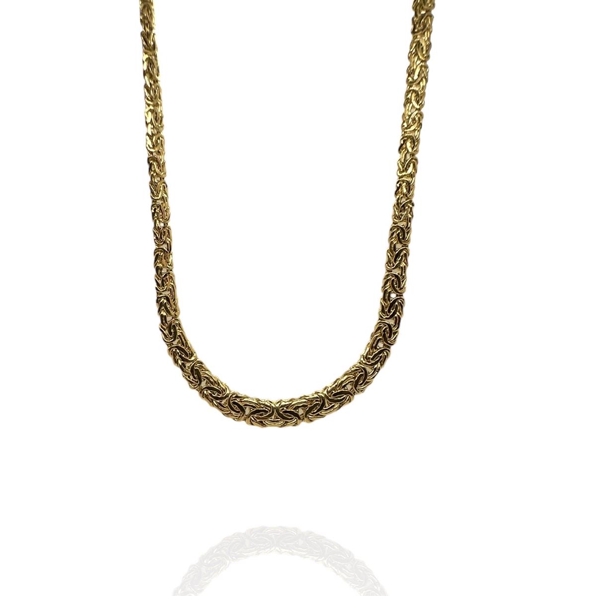 Kral Model Ezme 14 Ayar Altın Süzme Kolye 