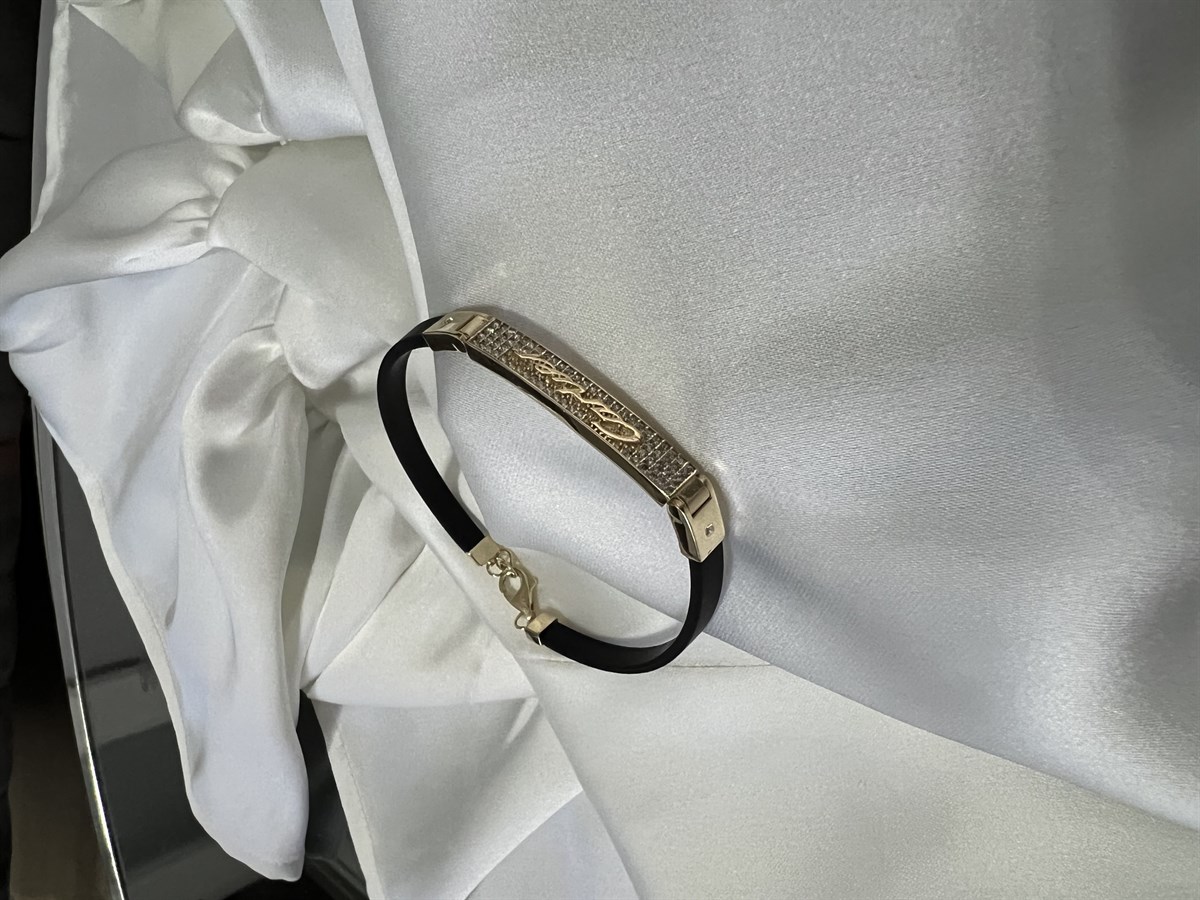Taşlı Cartier Model Kauçuk Bileklik