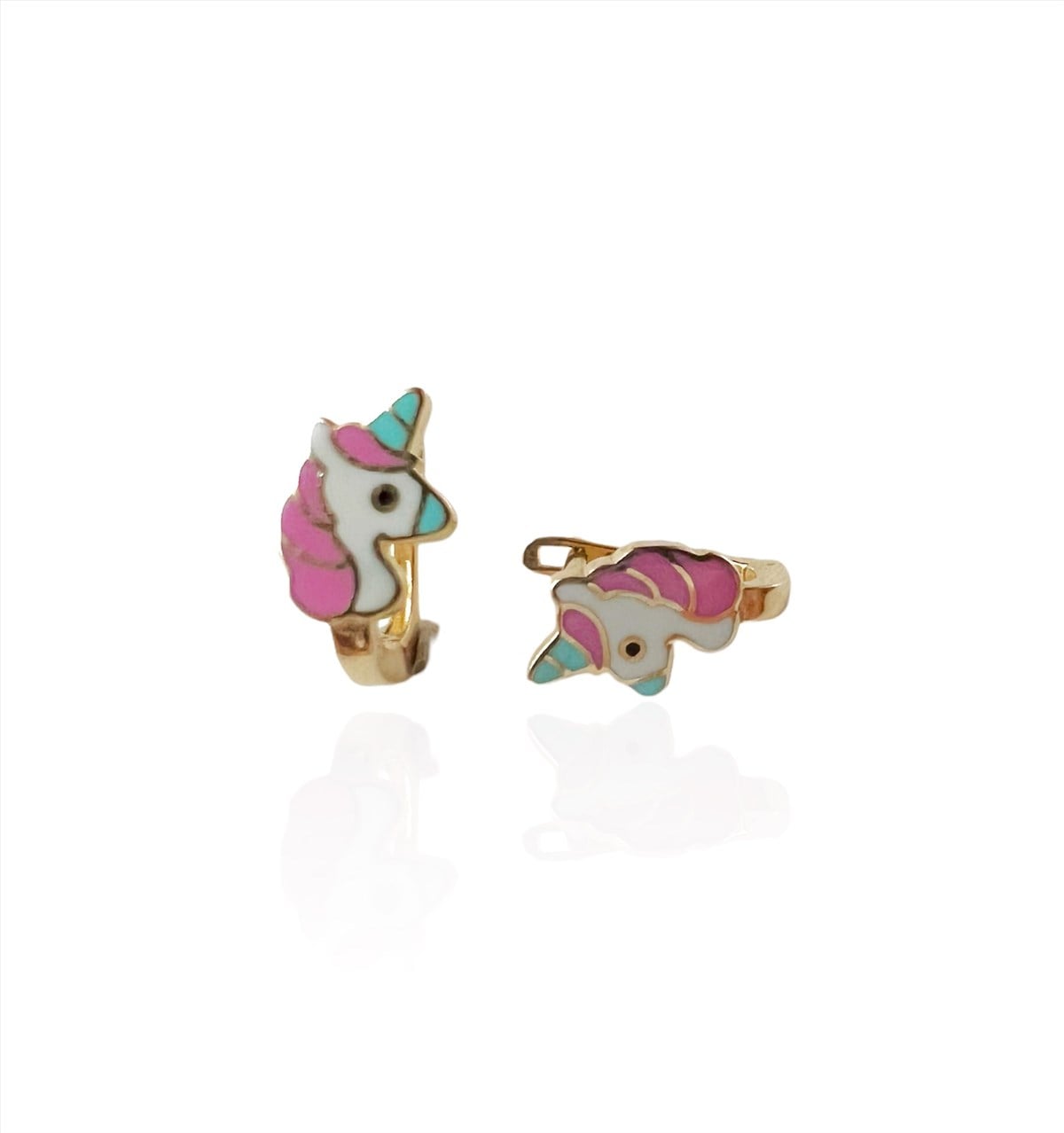 Unicorn Model Çocuk Altın Küpe 