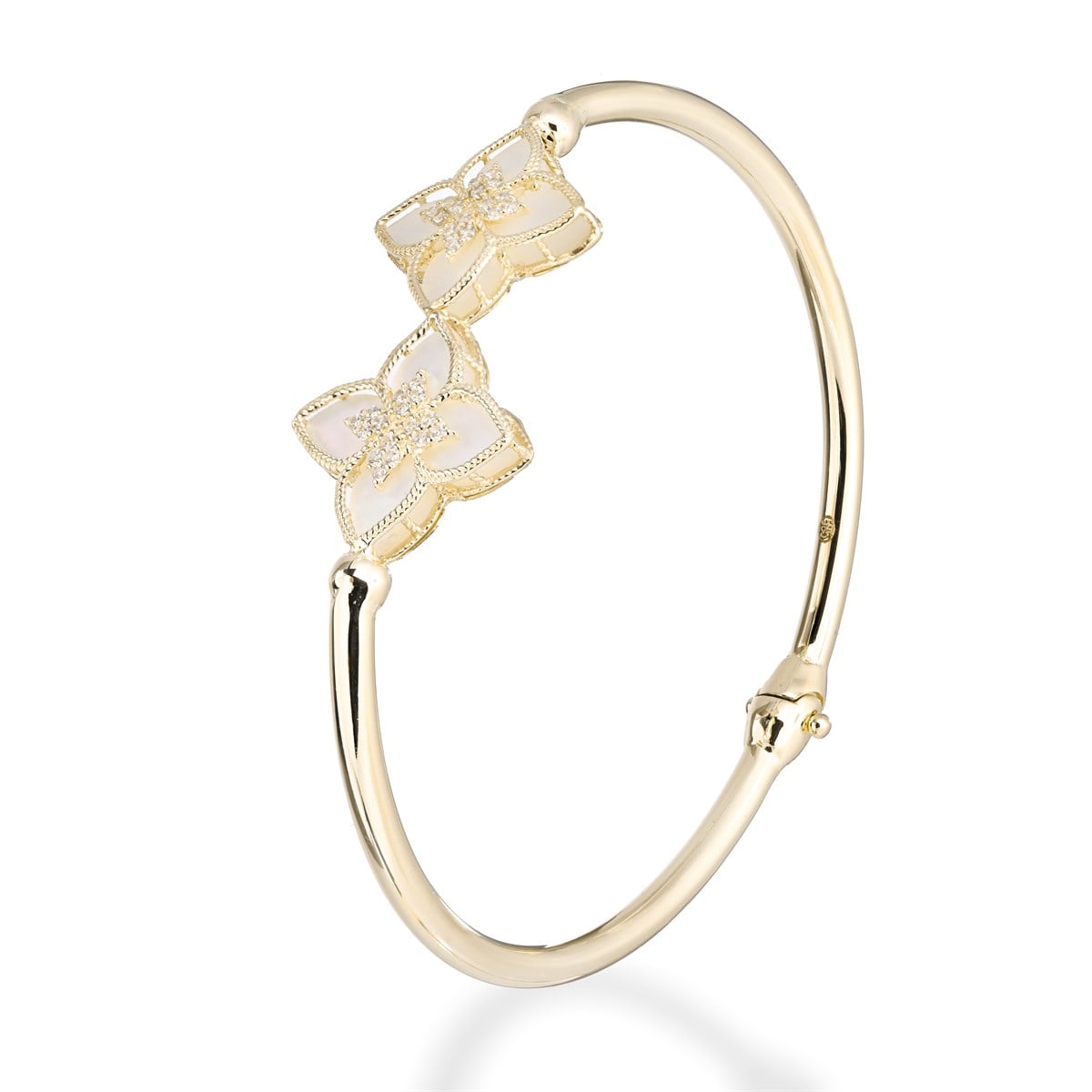 Zirkon Taşlı Vaan Cleef Model Tasarım Altın Bilezik