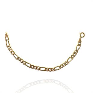 14 Ayar Altın Figaro İçiboş İtalyan Bileklik 