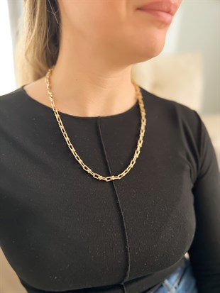 14 Ayar Altın Mapa Model Zincir Kolye