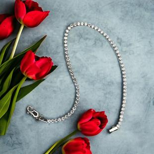 14 Ayar Beyaz Altın Su Yolu Bileklik