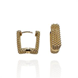 14 Ayar Kare Model Jessica Altın Küpe