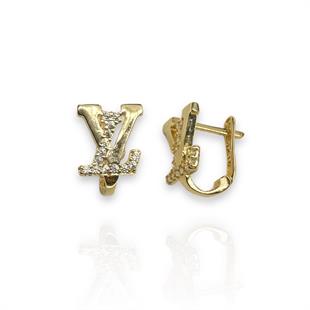 14 Ayar LV Model Altın Küpe 