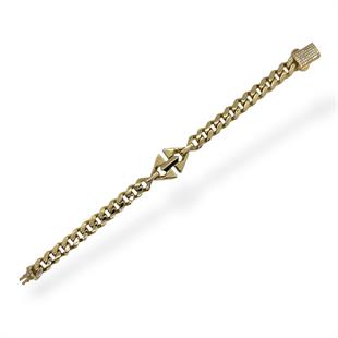 14 Ayar Taşlı Üçgen Modelli Füzyon Gurmet Bileklik