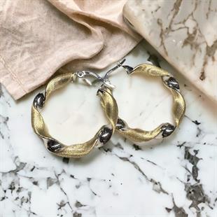 14 Ayar Tuana İtalyan Tasarım Burma Halka Küpe