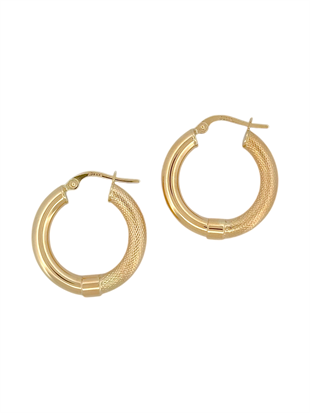 Altın Nesil - 14 Ayar Altın Geçme Boru Halka Küpe