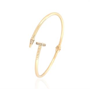 Altın Nesil 14 Ayar Taşlı Çivi Bilezik