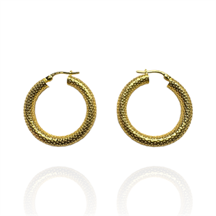 İtalyan Tasarım Benekli Model 14 Ayar Küpe