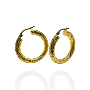 İtalyan Tasarım Benekli Model 14 Ayar Küpe