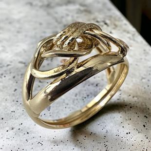 Tasarım Düğüm Model 14 Ayar Altın İçi Boş Yüzük