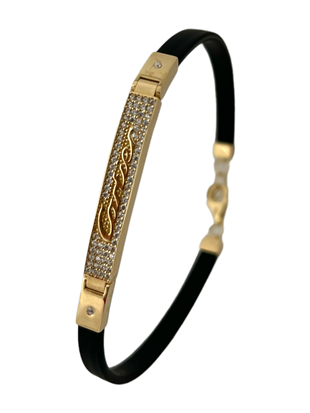 Taşlı Cartier Model Kauçuk Bileklik