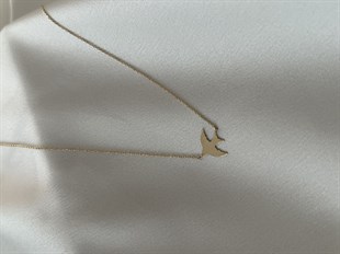 Tekli Kuş Model Altın Kolye 