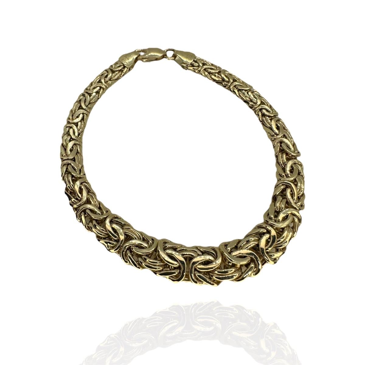 14 Ayar Altın Süzme Kral Model Bileklik 