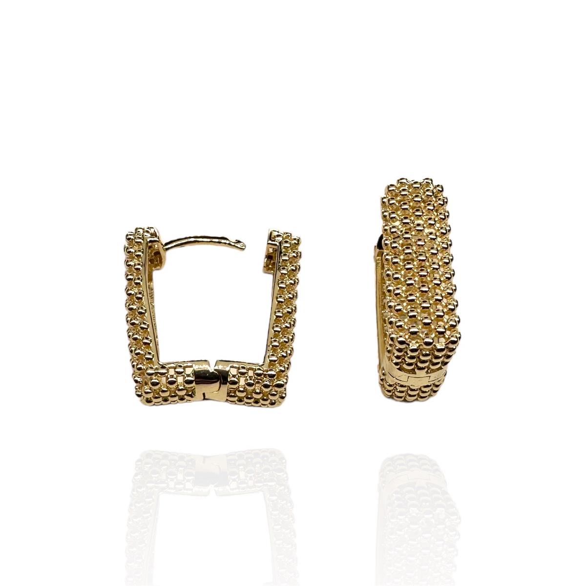 14 Ayar Kare Model Jessica Altın Küpe