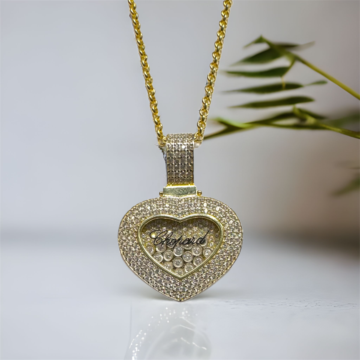 14 Ayar Taşlı Chopart Kolye Ucu 