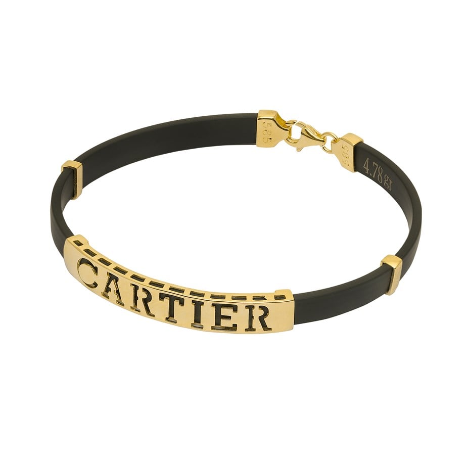 Cartier Yazılı Kauçuk Bileklik