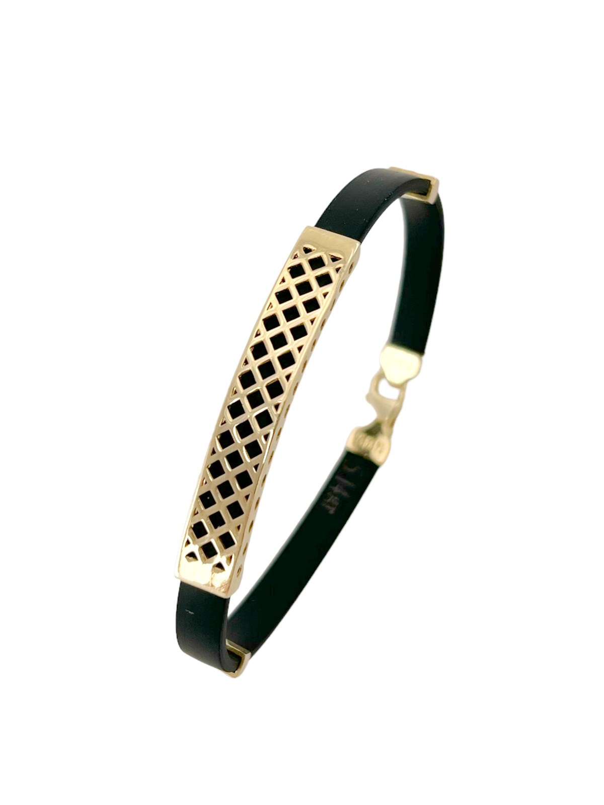Dilimli Model Kauçuk Altın Bileklik
