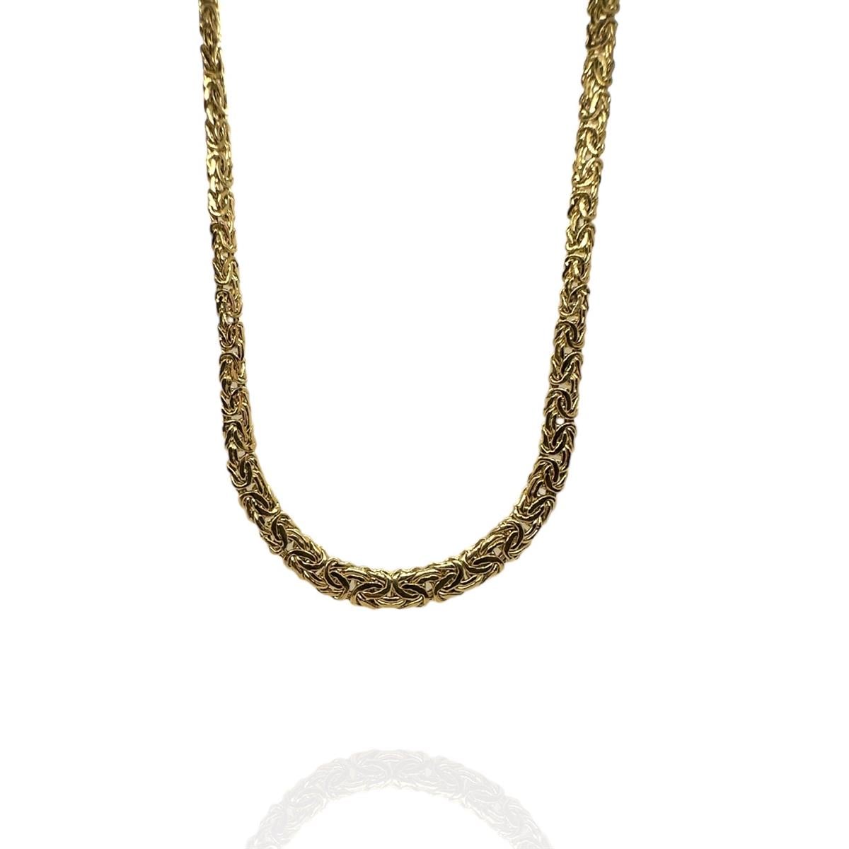 Kral Model Ezme 14 Ayar Altın Süzme Kolye 