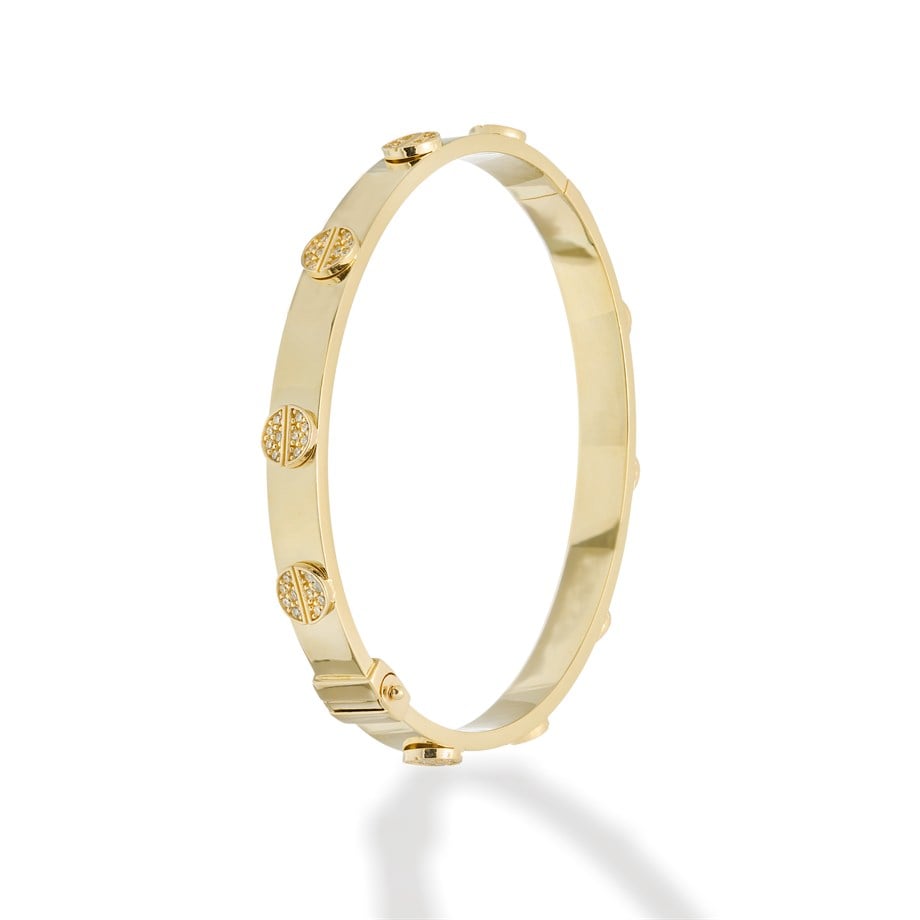 Taşlı Vida Başı Detaylı Bilezik