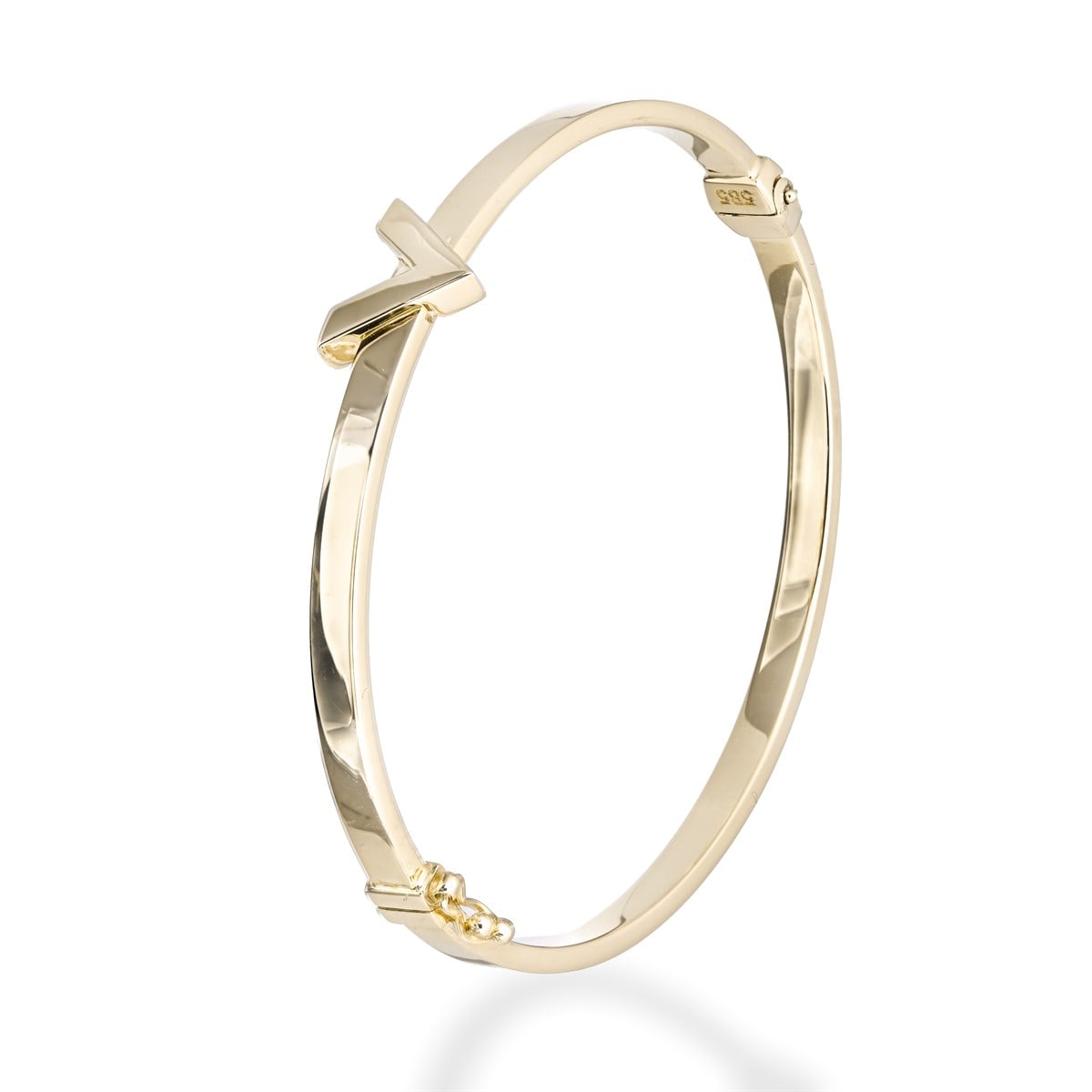 V Model Sade Altın Bilezik