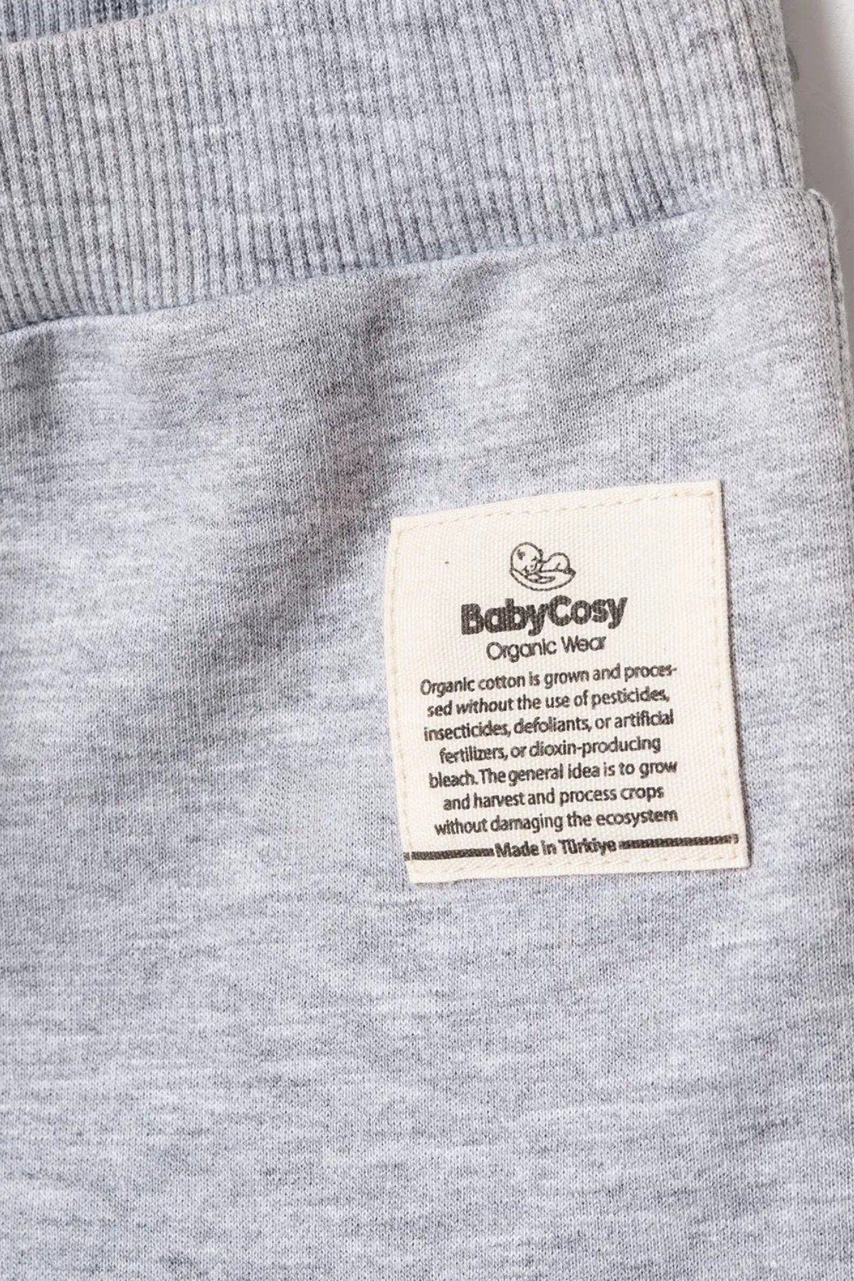 BabyCosy Erkek Bebek 3-24 Ay Cep Detaylı Eşofman Altı Gri
