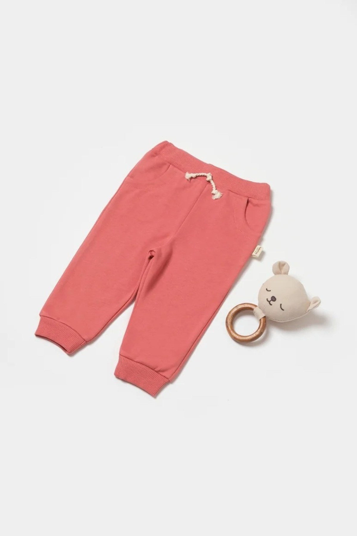 BabyCosy Kız Bebek 3-24 Ay %100 Organik Pamuk Eşofman Altı Rose