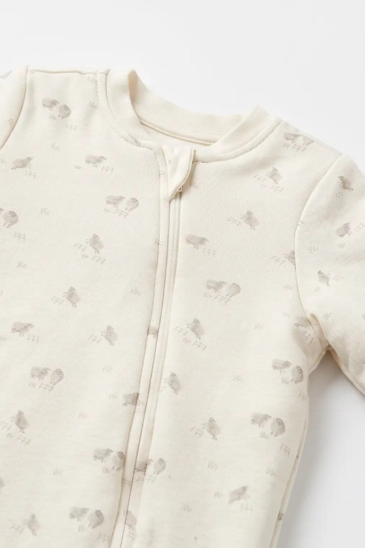 BabyCosy Unisex Bebek 6-24 Ay %100 Organik Pamuk Uyku Tulumu Ekru