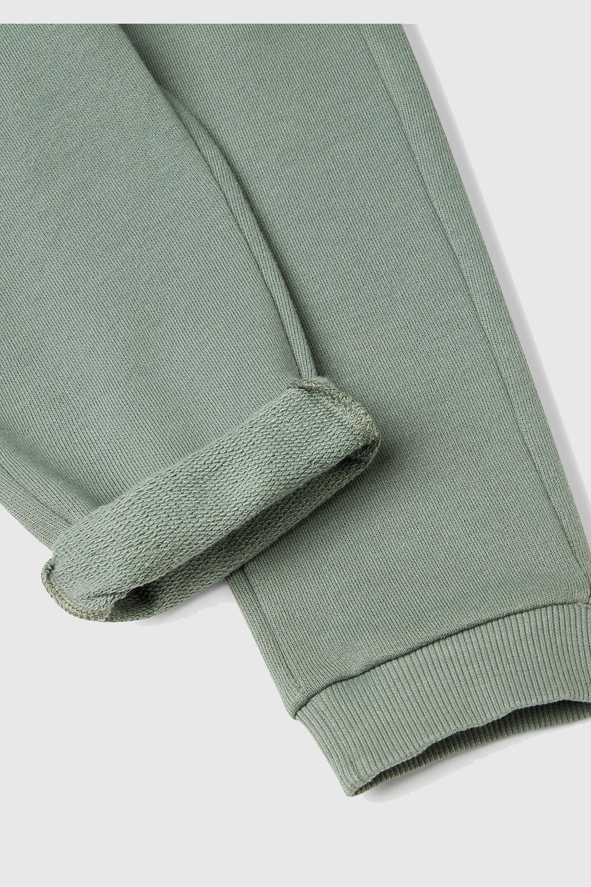 Benetton Erkek Bebek 1-6 Yaş Arka Cep Logolu Eşofman Altı Haki