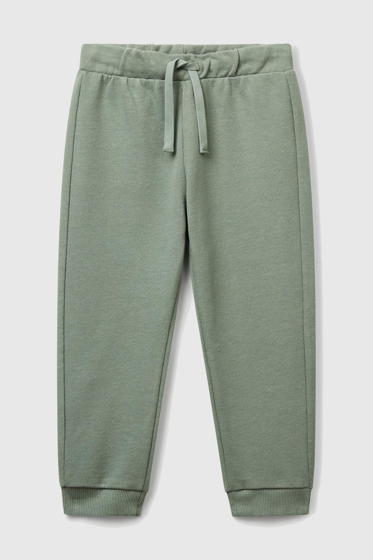 Benetton Erkek Bebek 1-6 Yaş Arka Cep Logolu Eşofman Altı Haki
