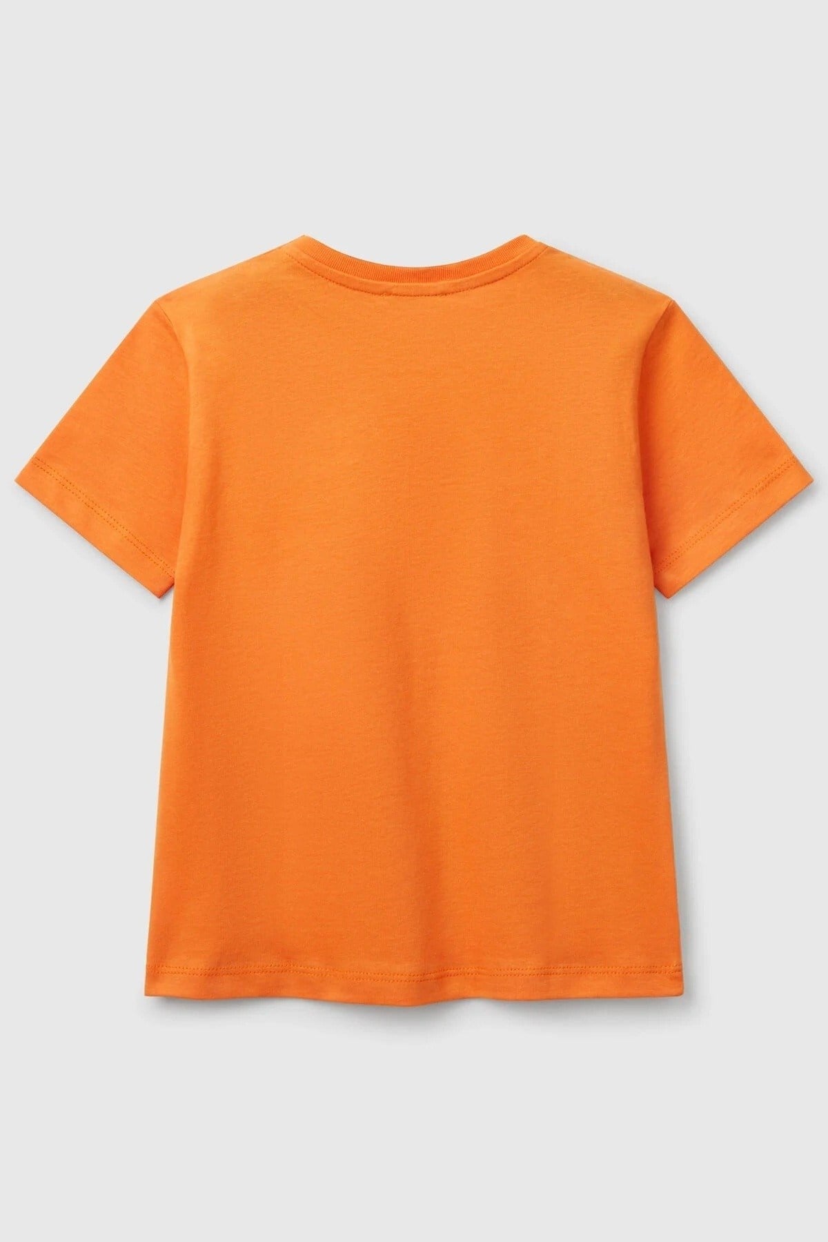 Benetton Erkek Bebek 1-6 Yaş Baskılı Kısa Kol T-shirt Turuncu