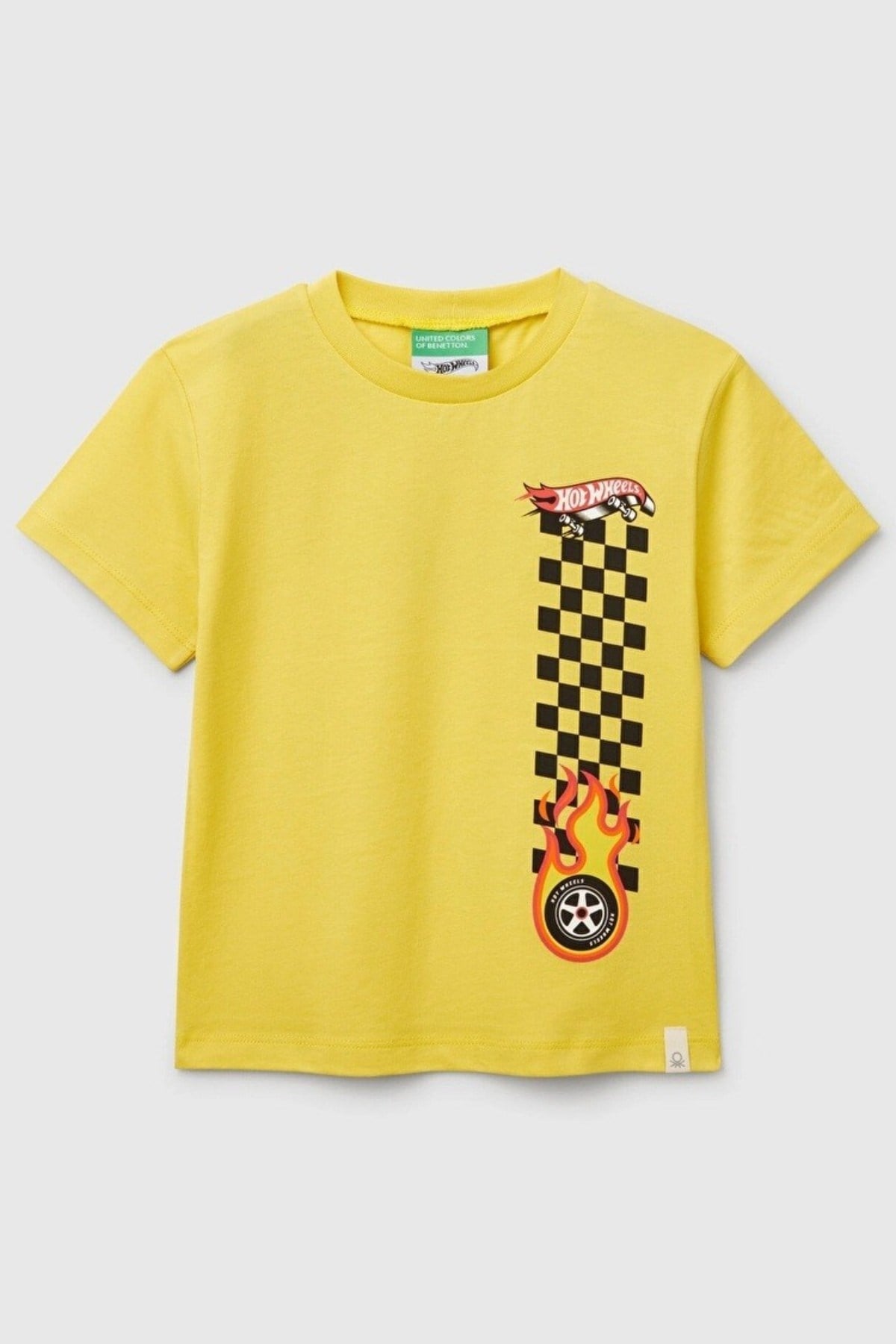 Benetton Erkek Bebek 1-6 Yaş Hotwheels Lisanslı Kısa Kol T-shirt Sarı