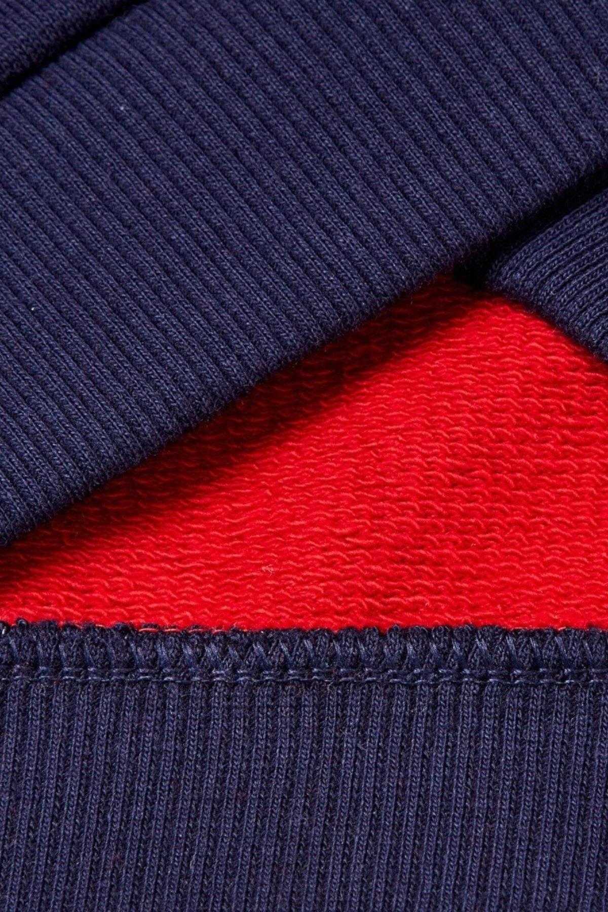 Benetton Erkek Bebek 1-6 Yaş Logo Baskılı Manşetli Hırka Kırmızı