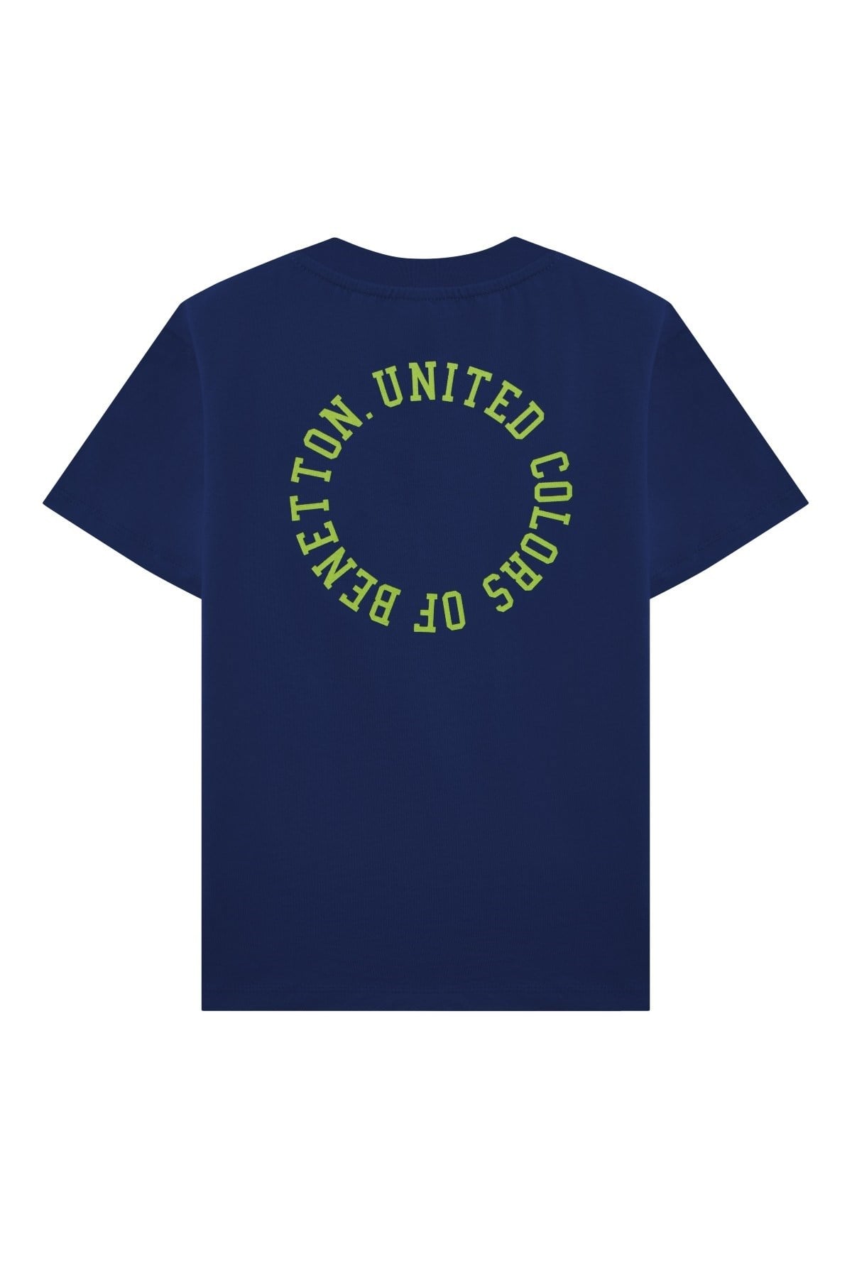 Benetton Erkek Çocuk 4-14 Yaş Logo Baskılı  Kısa Kol T-Shirt Lacivert