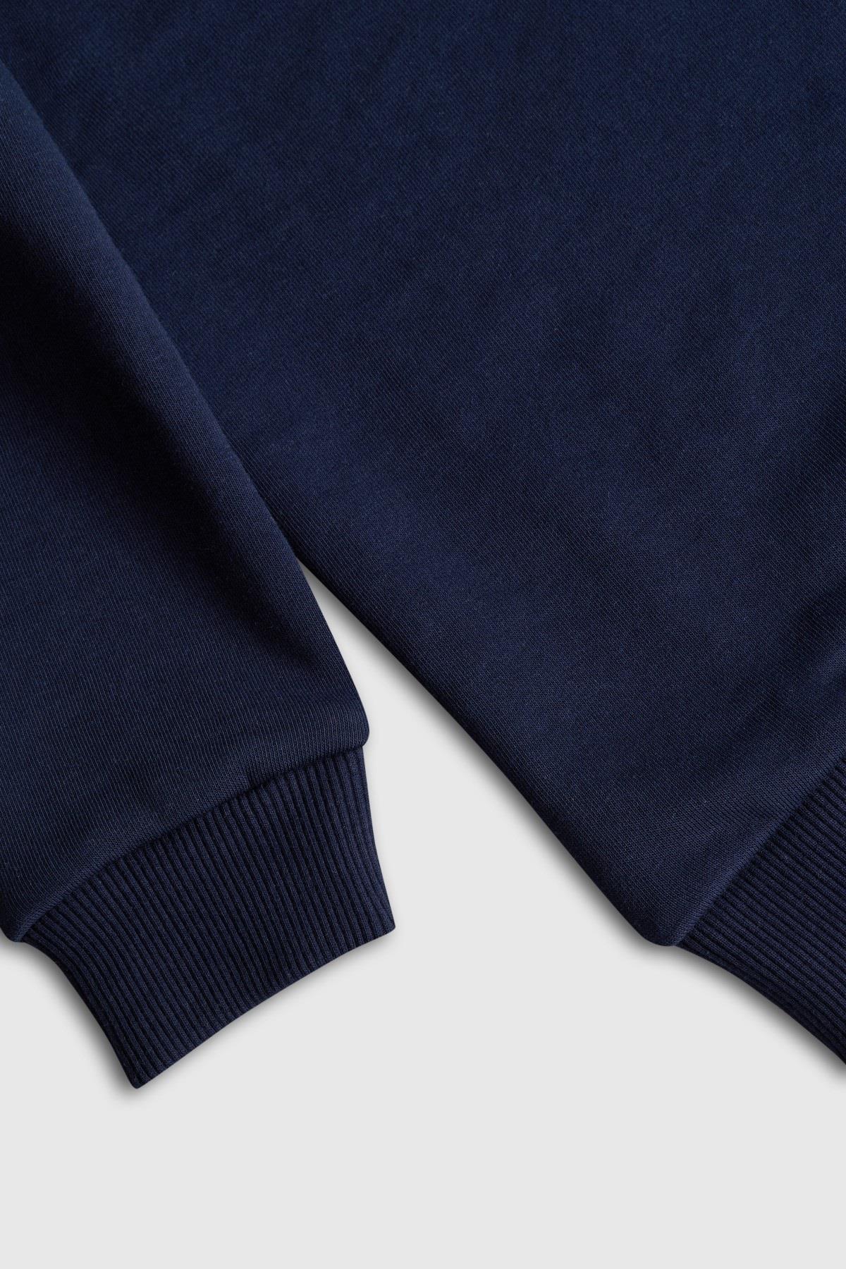 Benetton Erkek Çocuk 4-14 Yaş Logo Baskılı Sweatshirt Lacivert
