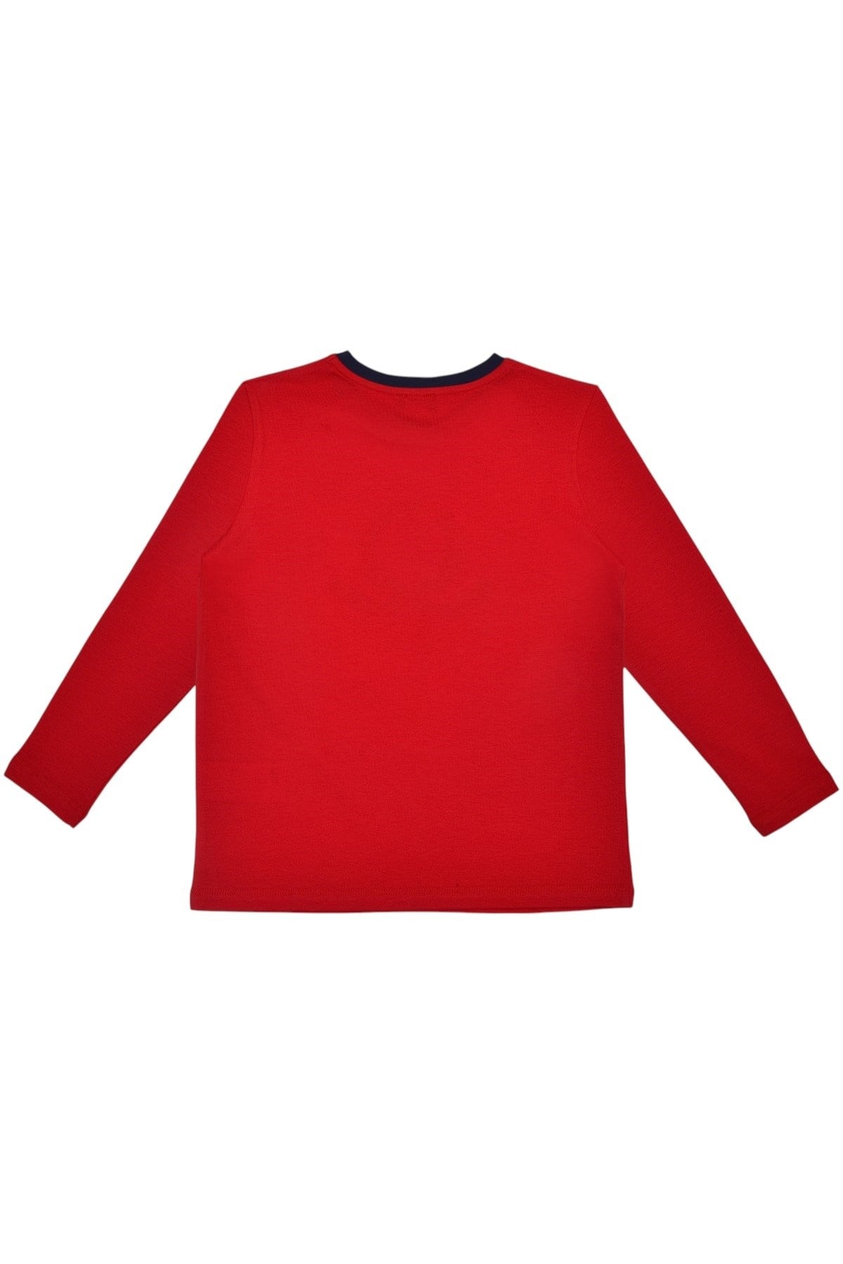 Benetton Erkek Çocuk Logo Baskılı Uzun Kol T-Shirt Kırmızı