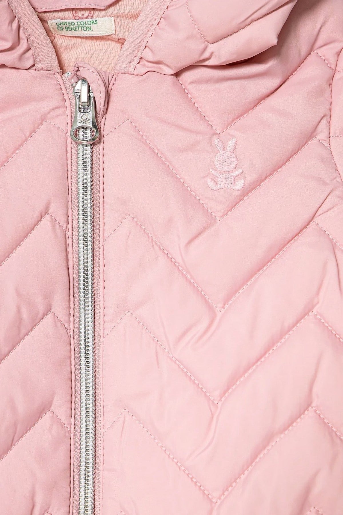 Benetton Kız Bebek 0-18 Ay Penye Astarlı Mevsimlik Mont Pembe