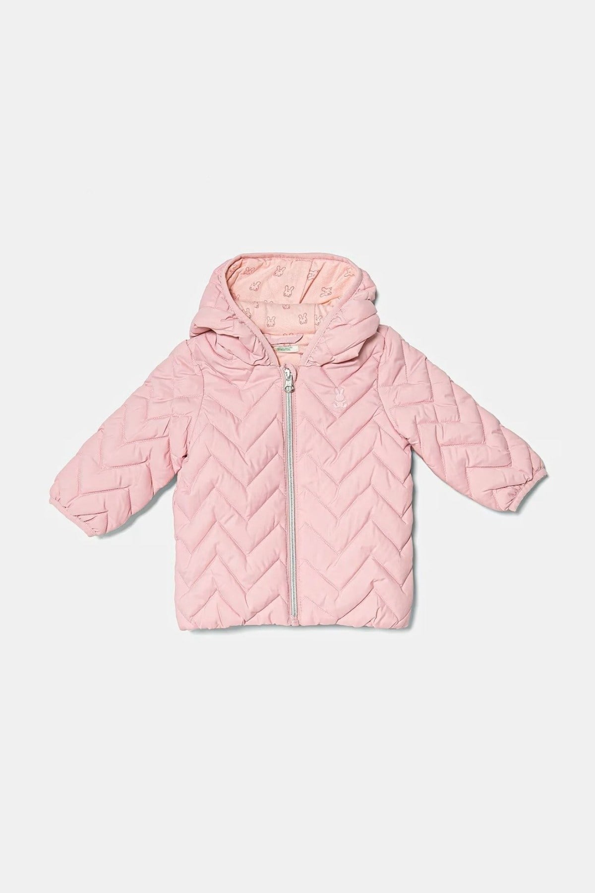 Benetton Kız Bebek 0-18 Ay Penye Astarlı Mevsimlik Mont Pembe