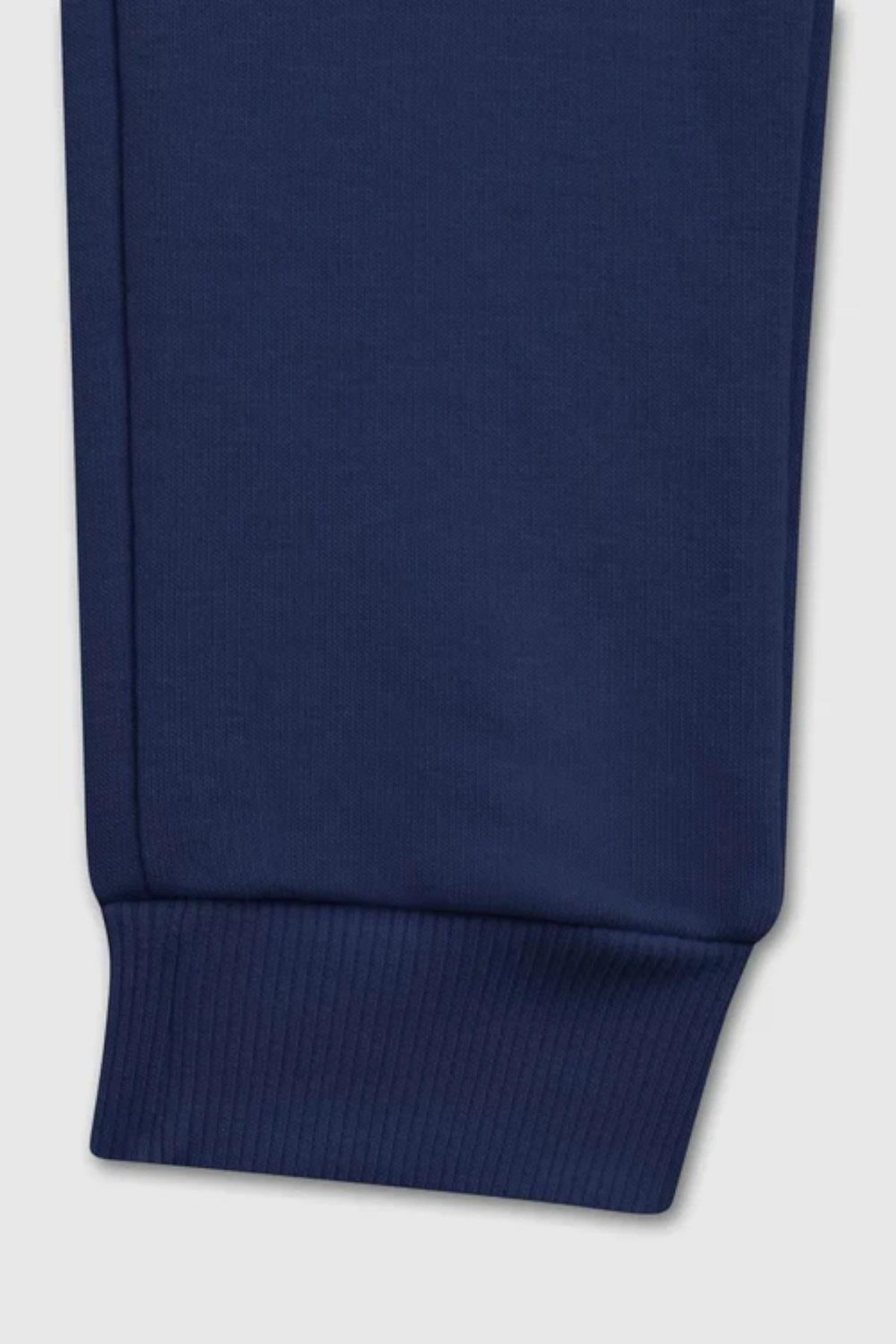 Benetton Kız Bebek 4-14  Yaş Lastikli Jogger Eşofman Altı Lacivert