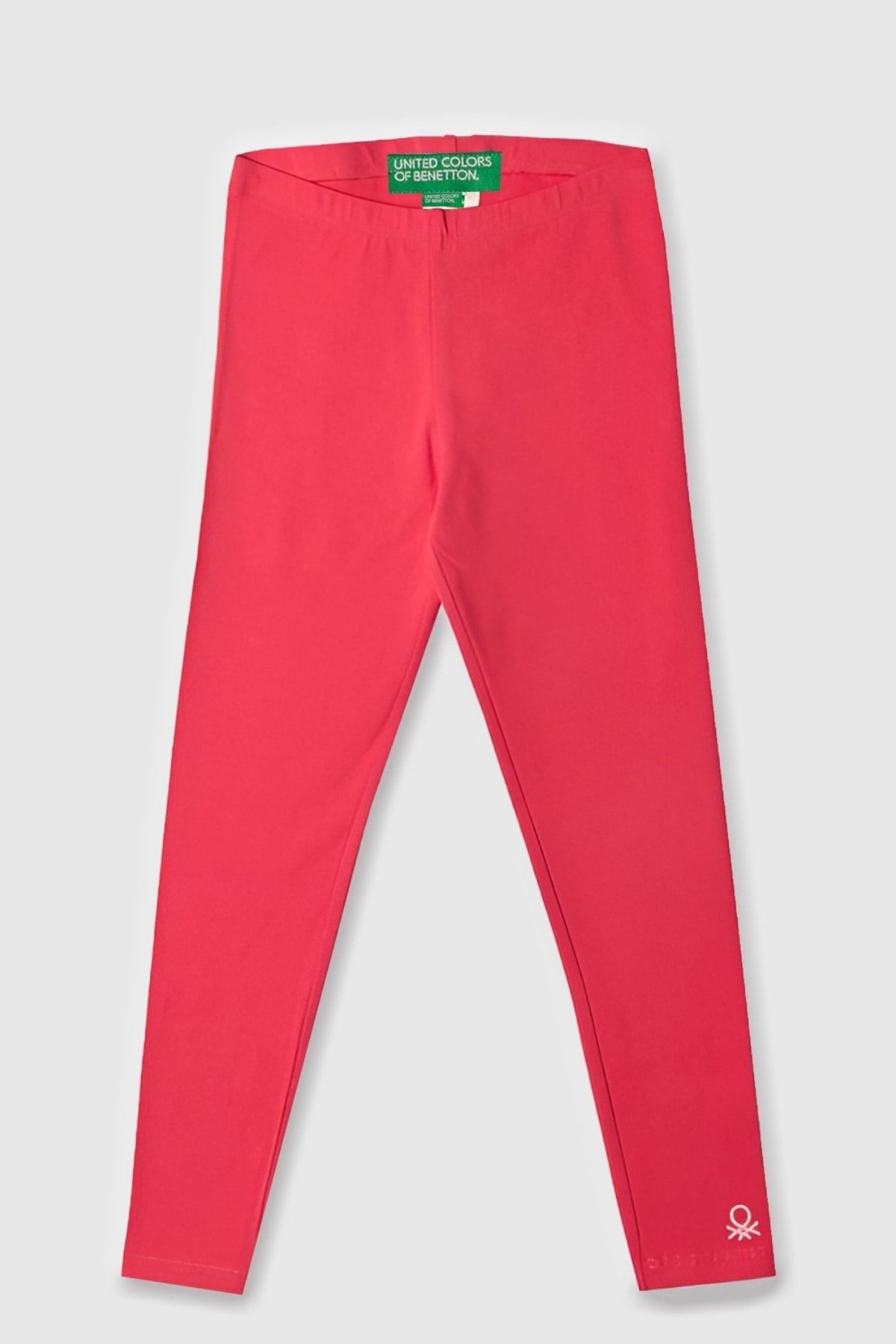 Benetton Kız Çocuk 4-14 Yaş Logo Baskılı Tayt Pembe