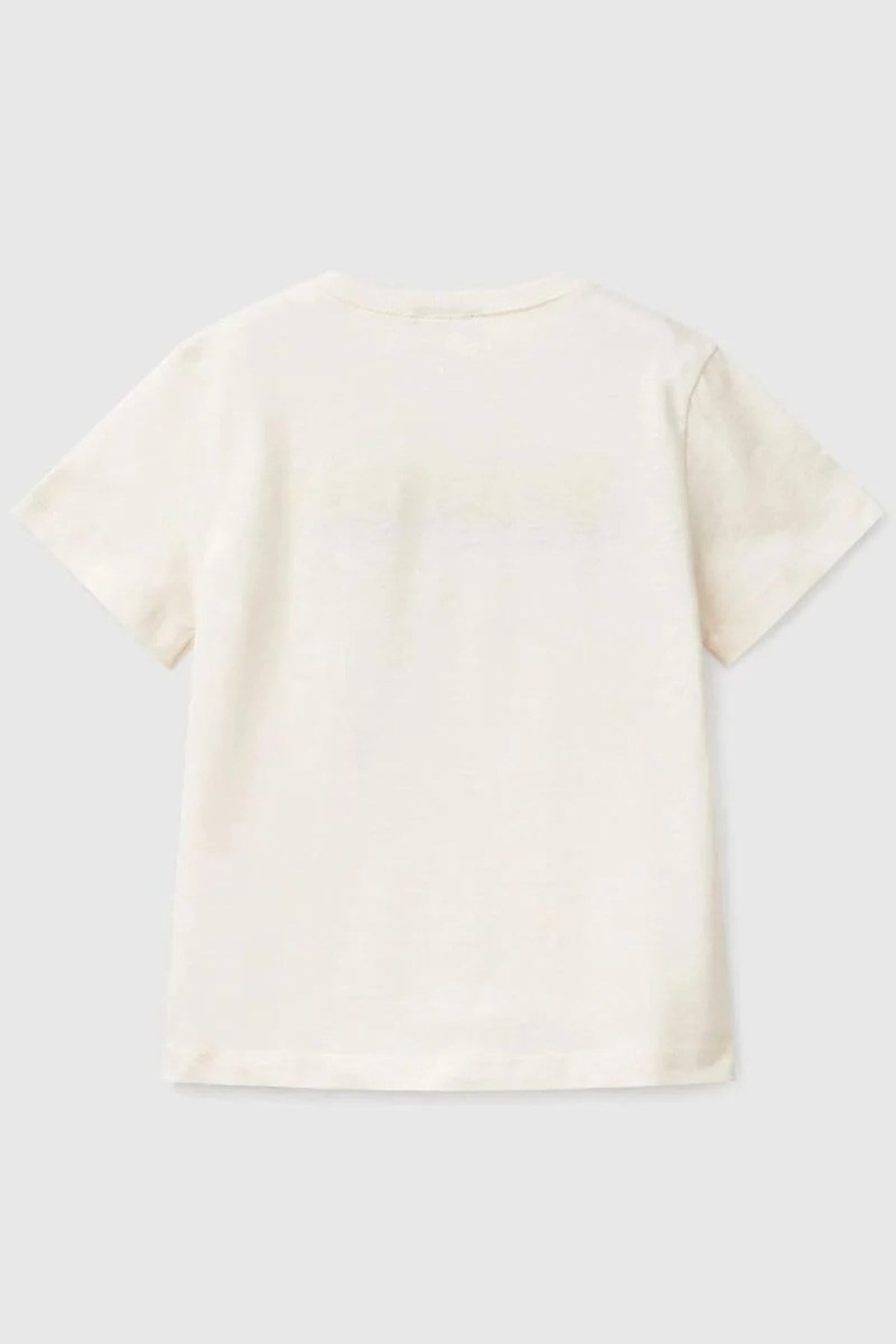 Bennetton Erkek Bebek 1-6 Yaş Benetton Logolu Kısa Kol  T-Shirt Bej