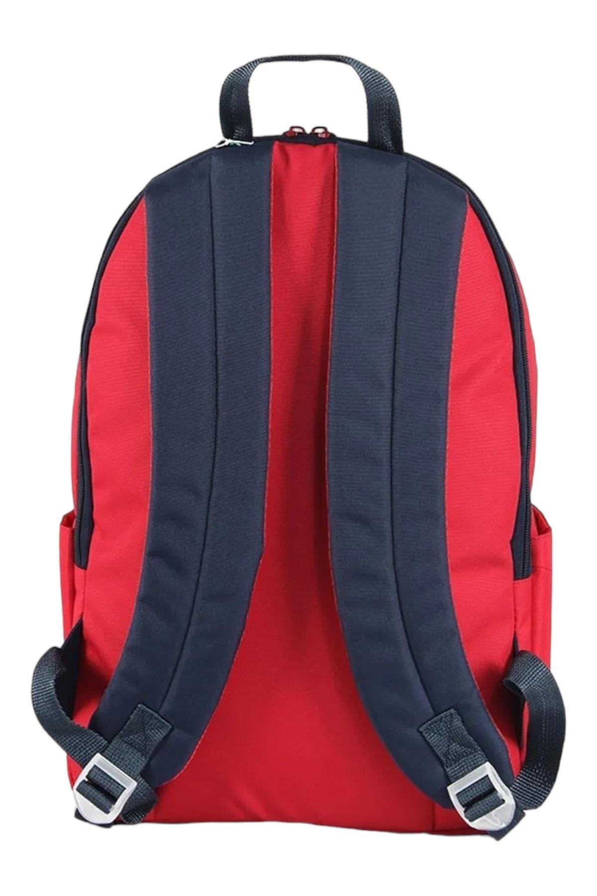 Bennetton Unisex Çift Bölmeli Sırt Çantası 0428775 Kırmızı