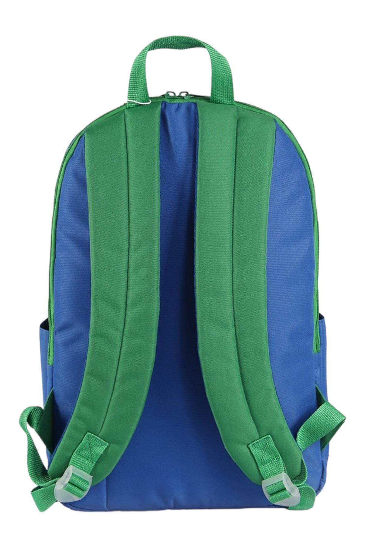Bennetton Unisex Çift Bölmeli Sırt Çantası 0428775 Mavi