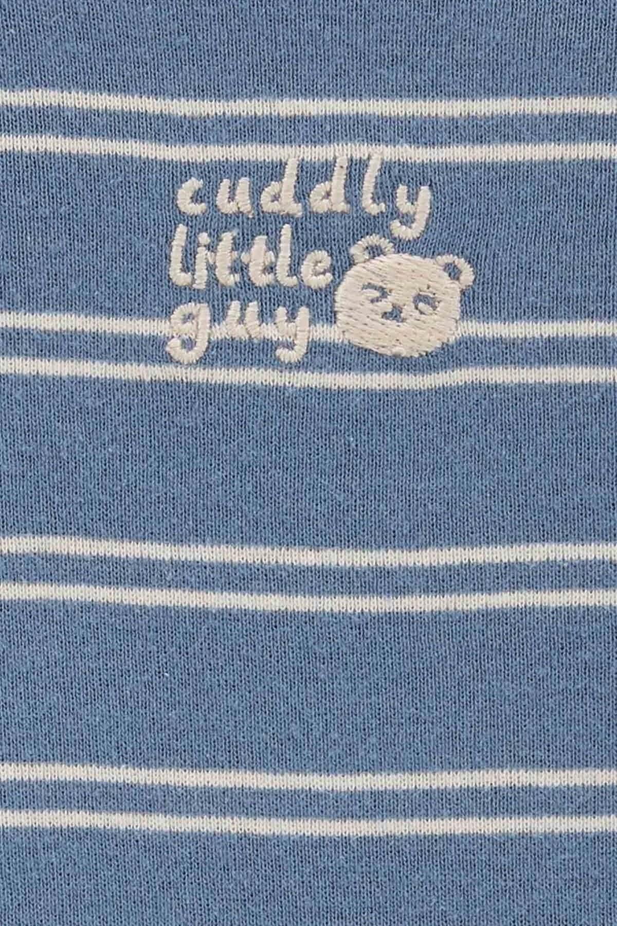 Carters Erkek Bebek 0-6 Ay Desenli 3lü Takım Mavi