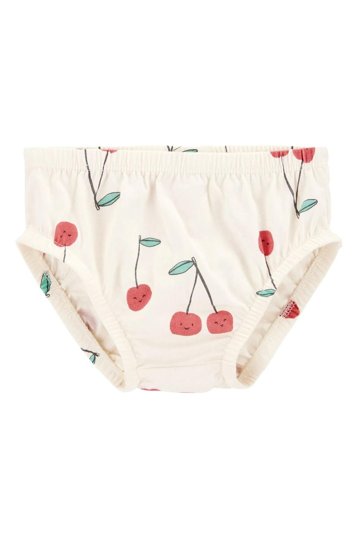 Carters Kız Bebek 18-24 Ay Desenli İkili Tulum Set Krem