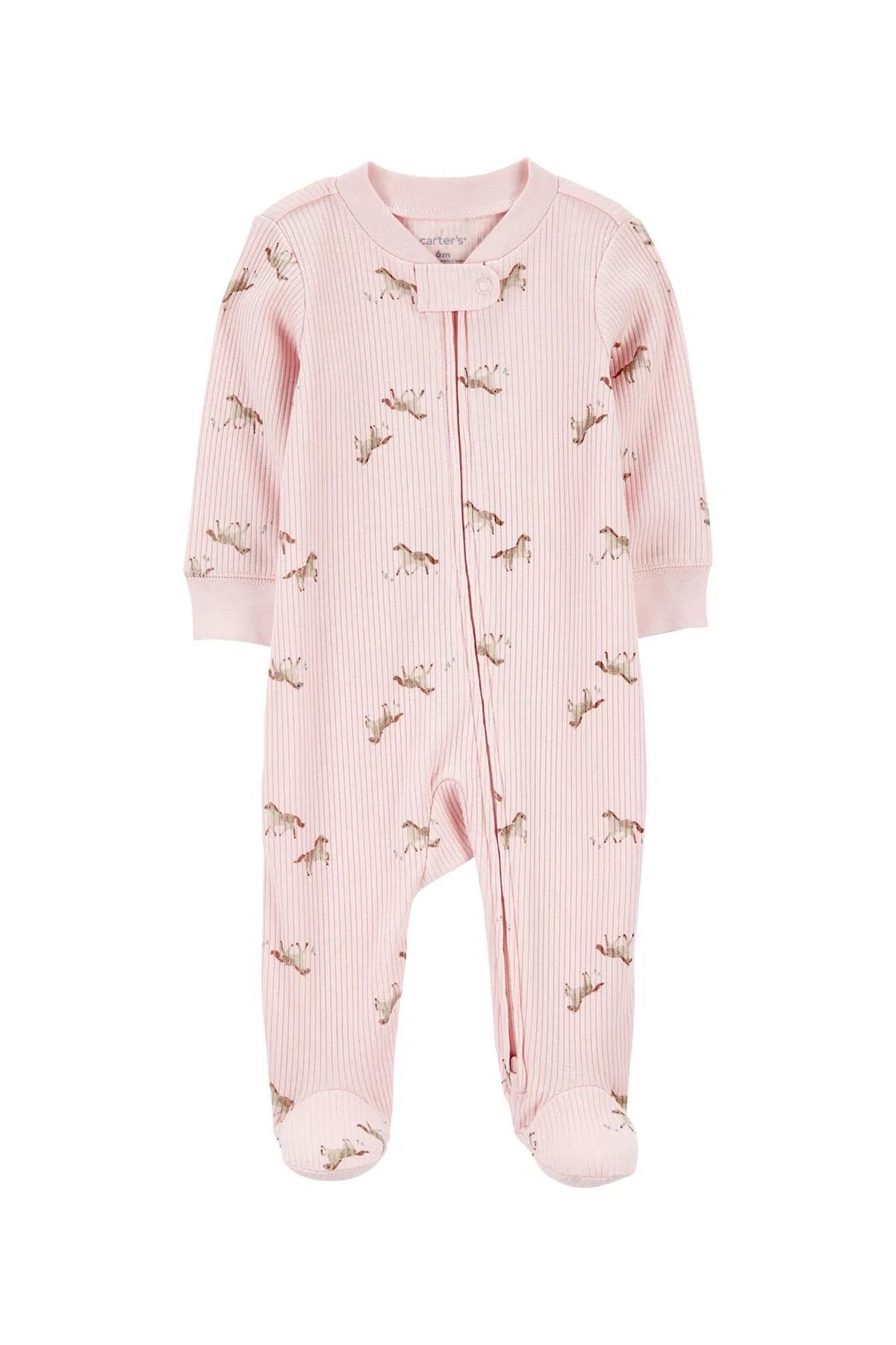 Carters Kız Bebek 3-9 Ay Desenli Uyku Tulumu Pembe