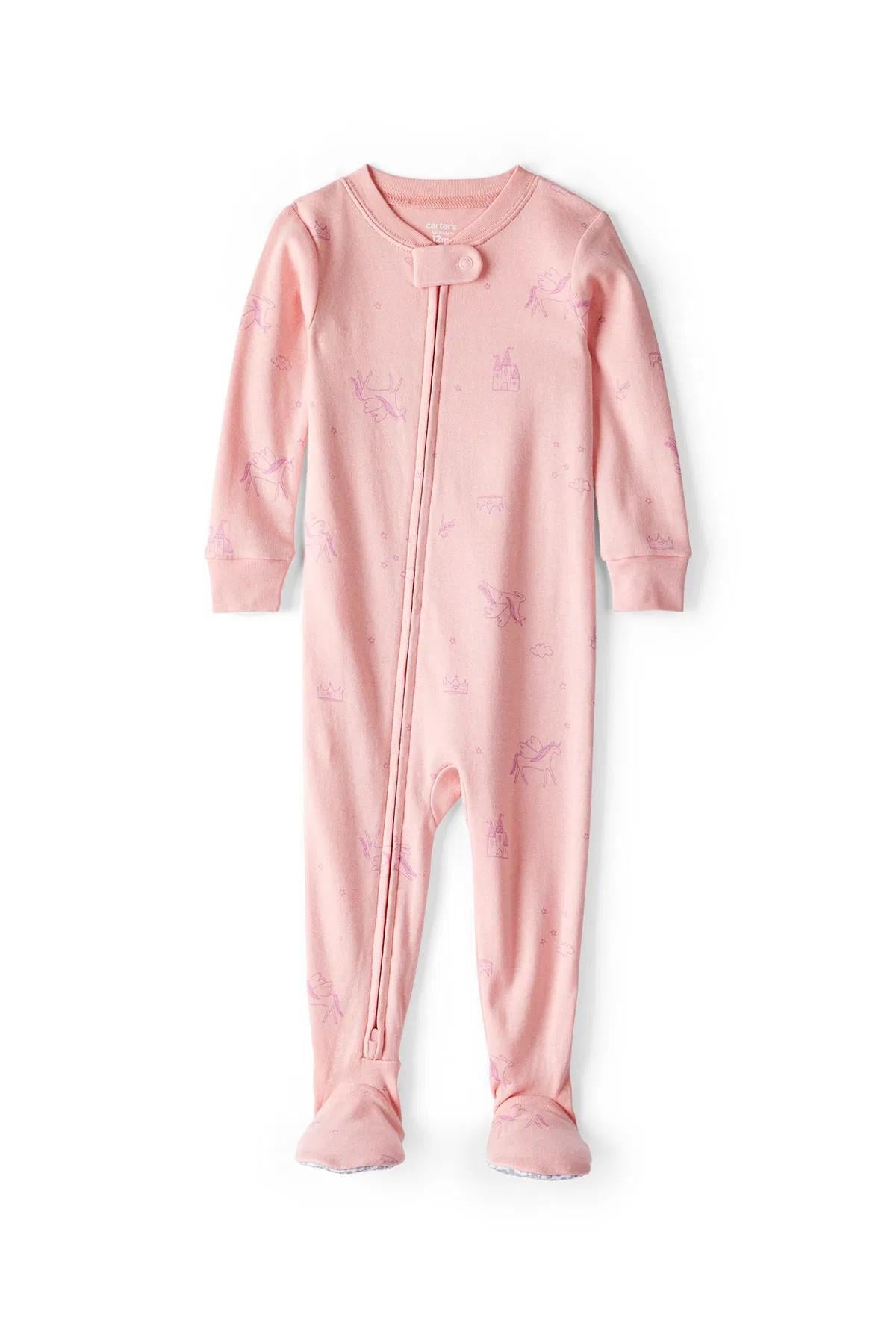 Carters Kız Çocuk 2-5 Yaş Desenli Uyku Tulumu Pembe
