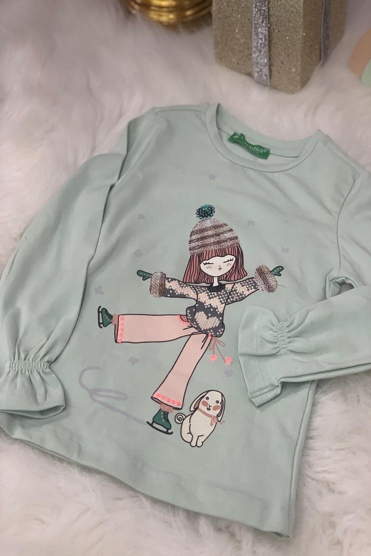 Cichlid Kız Çocuk Desenli Sweatshirt 2901012