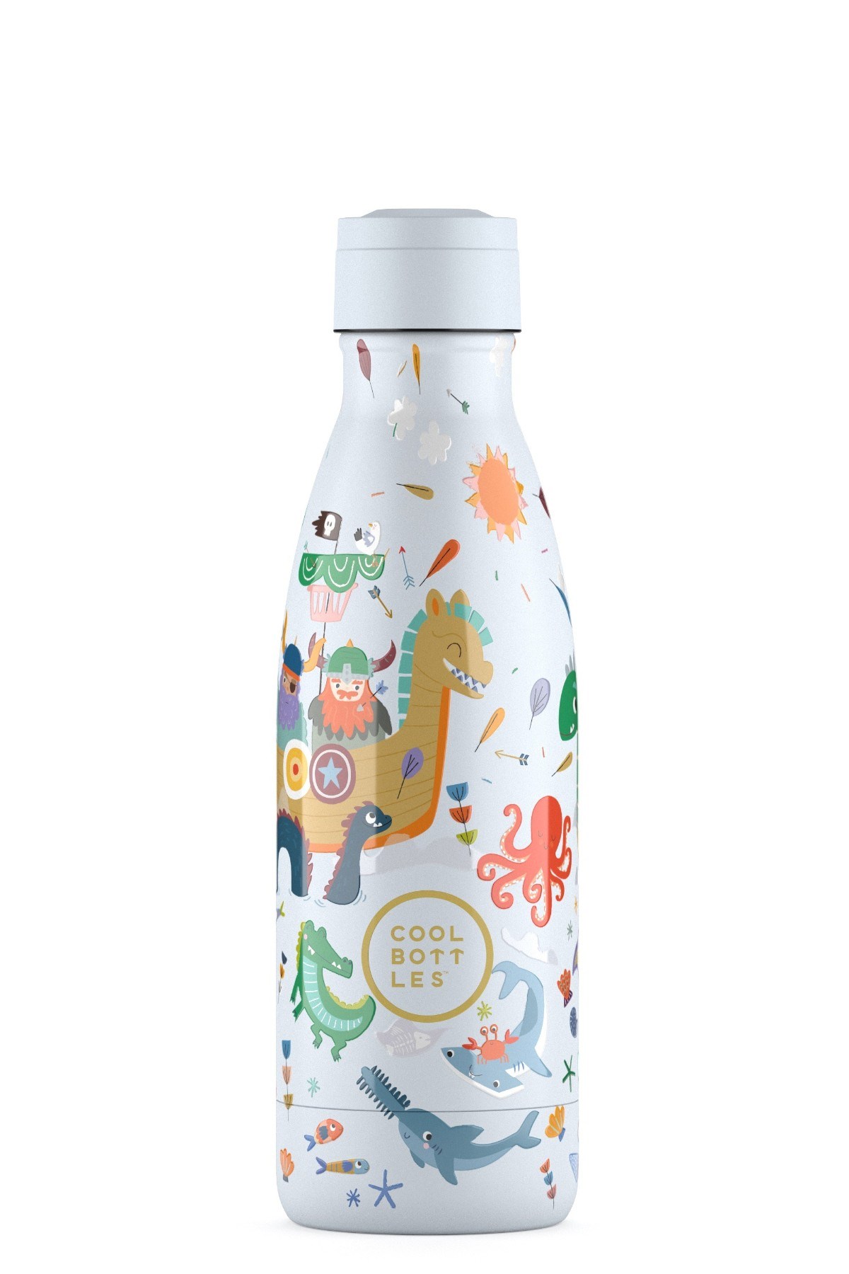 Cool Bottles Erkek Çocuk 350 ml BRAVE VİKİNGS Bottle Gri